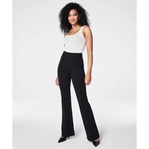 Spanx SPANXsmooth PerfectFit High Rise Pull On Ponte Flare Pant Black Medium